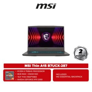 MSI Thin A15 B7UCX-287 15.6'' FHD 144Hz Gaming Laptop Cosmos Gray ( Ryzen 5-7535HS / RTX2050 )